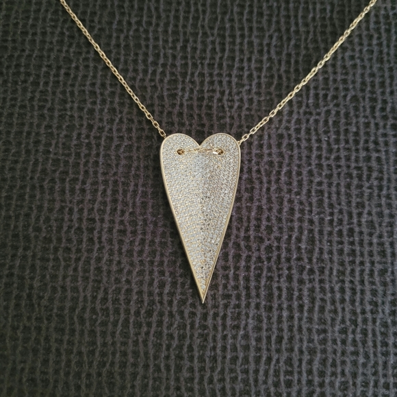Mary Louise Designs Jewelry - Mary Louise Designs Elongated Heart❤ Slider Pendant Necklace